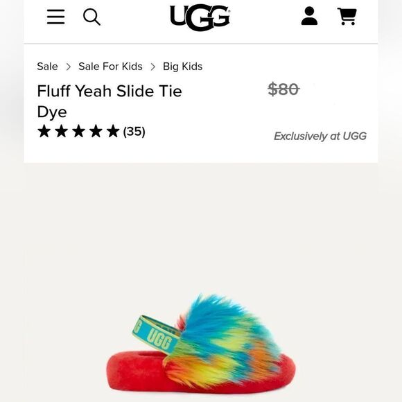 UGG Fluff Yeah Slide Tie Dye Slippers - Picture 9 of 9